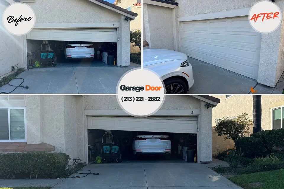 Before and after: garage door repair Pennington Gap, VA